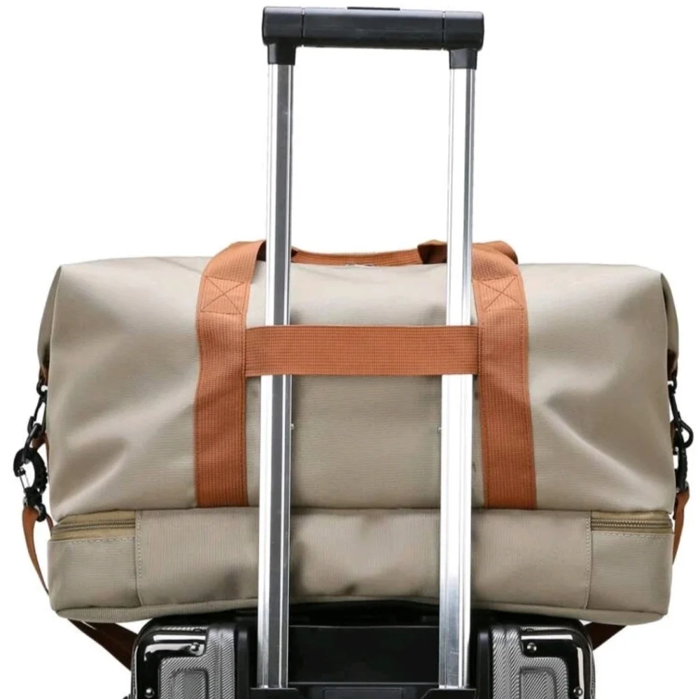 NEW Beige Duffle Bag